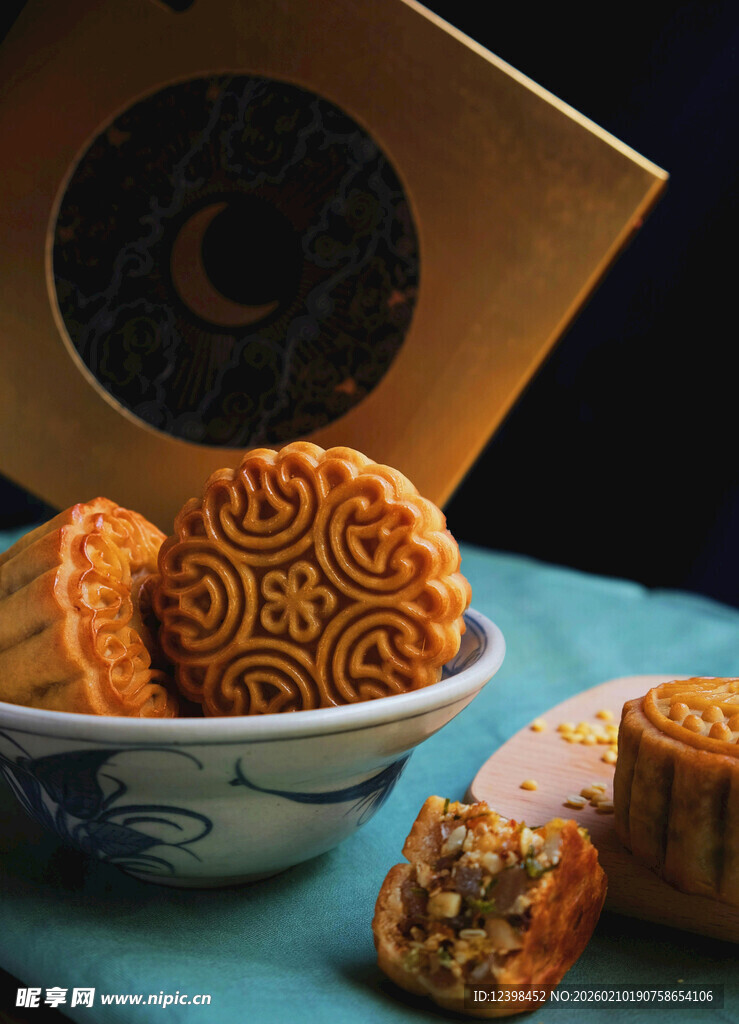 传统美味月饼展示