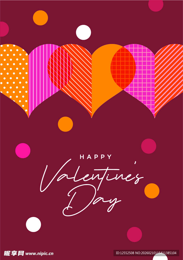 情人节爱心装饰背景图