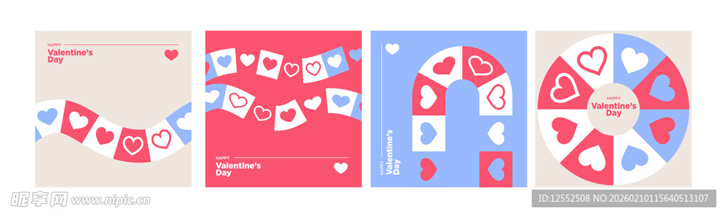 多彩几何图案装饰卡片