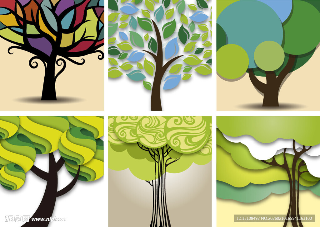 创意树木插画