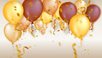 金色气球背景