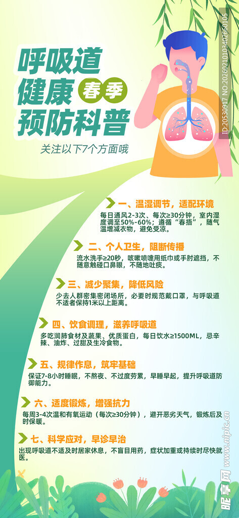 呼吸道预防科普海报