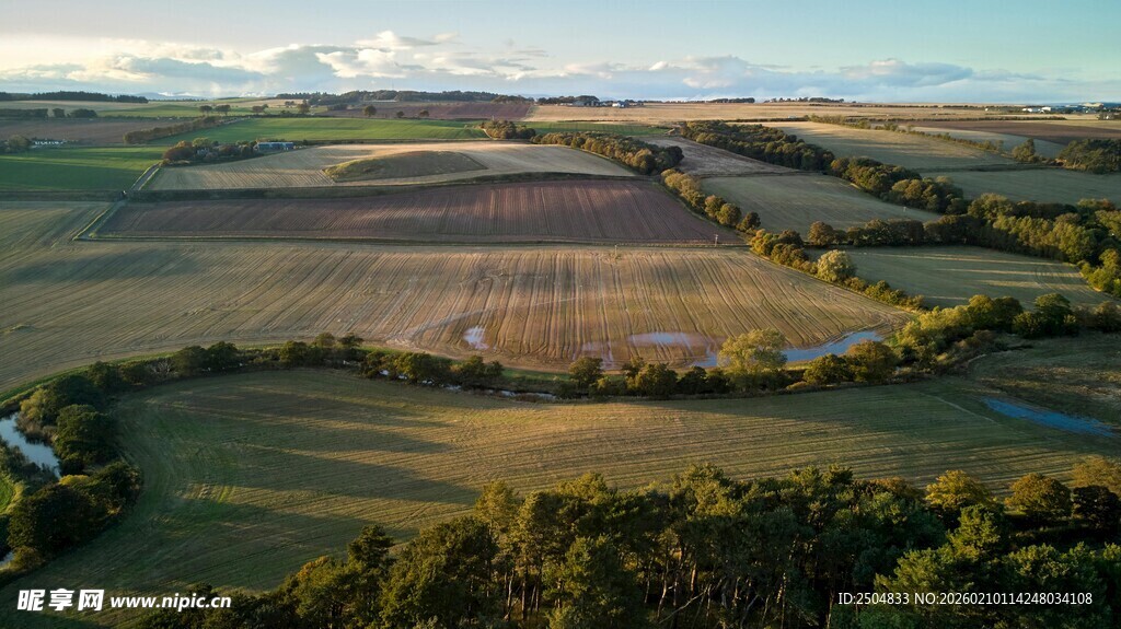 田园风光航拍美景