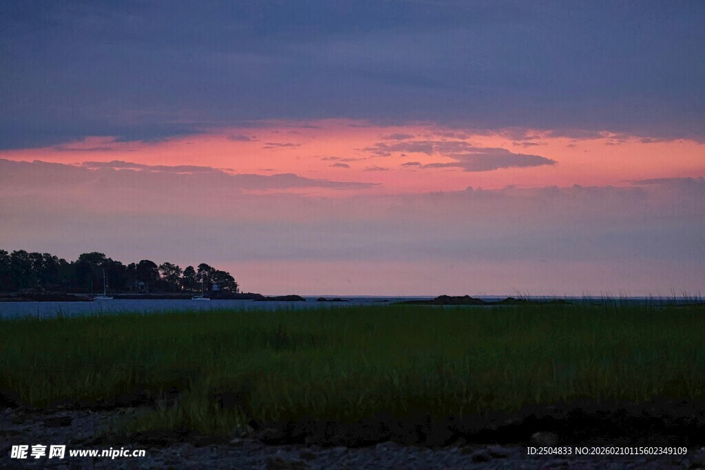 海边美丽日落景象