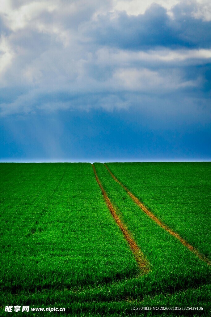 绿野车辙 天际云影