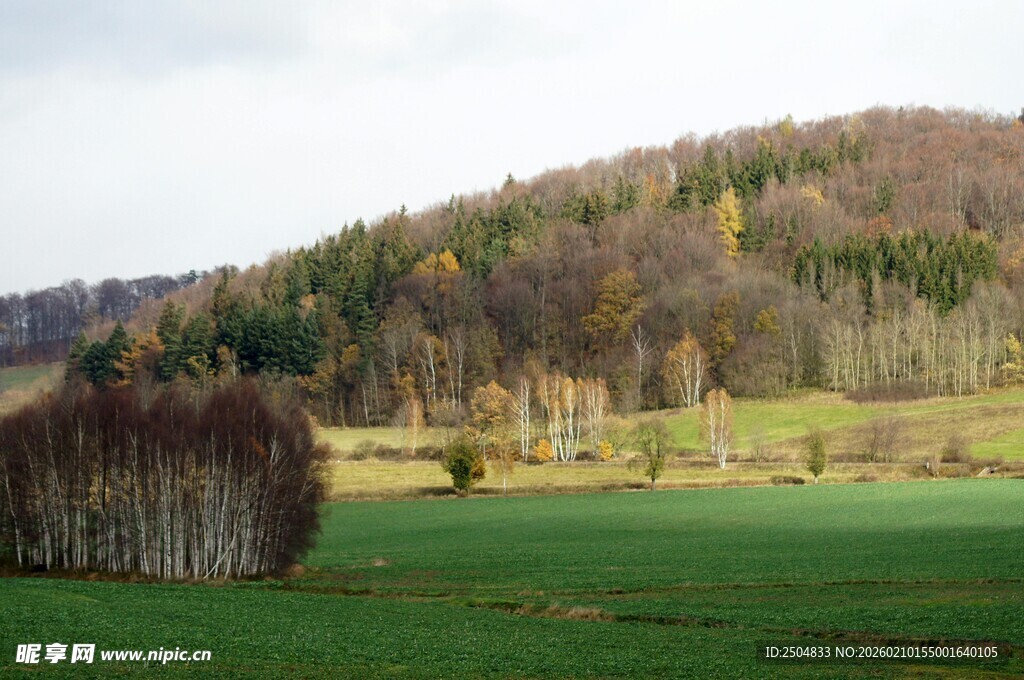 秋日山野风光美景