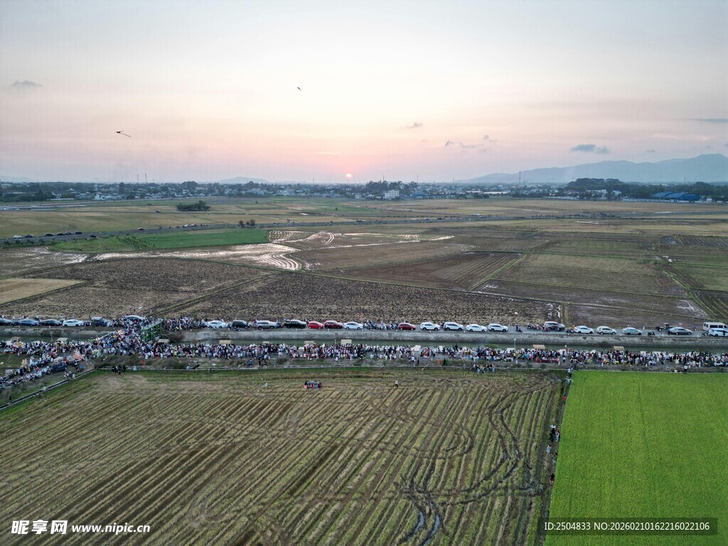 田野间的铁路景观