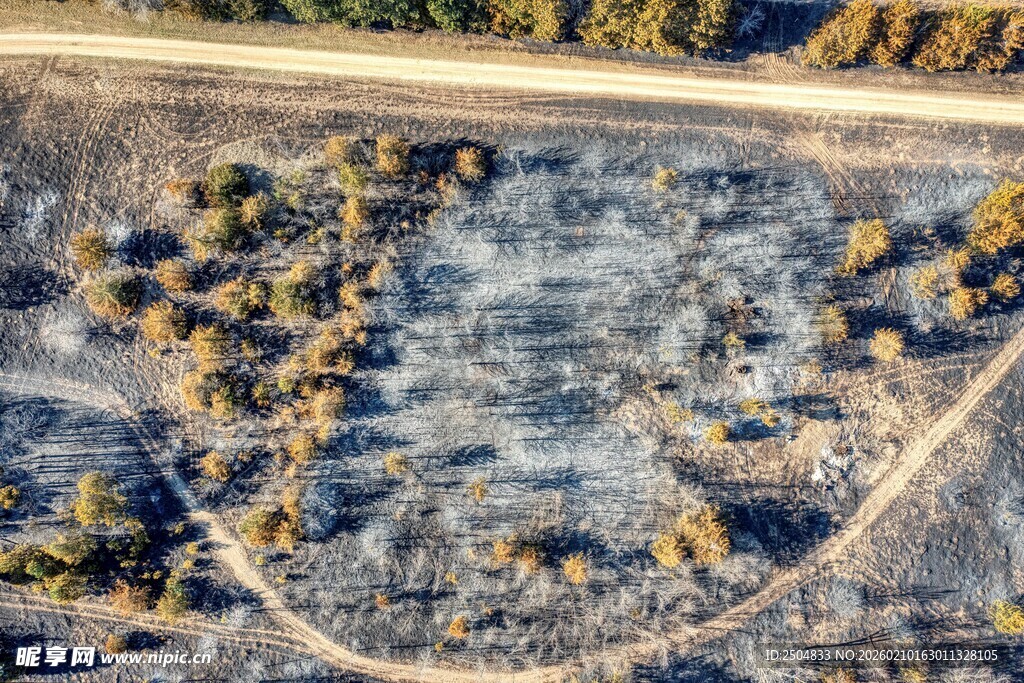 航拍大地独特图案景观