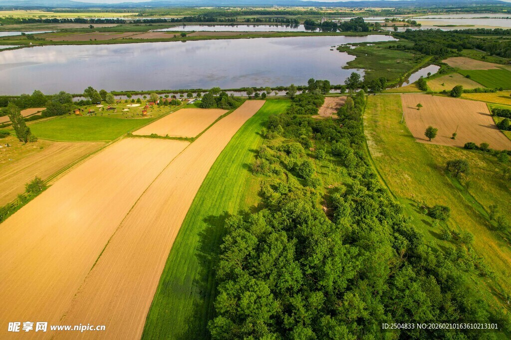 田园风光航拍美景