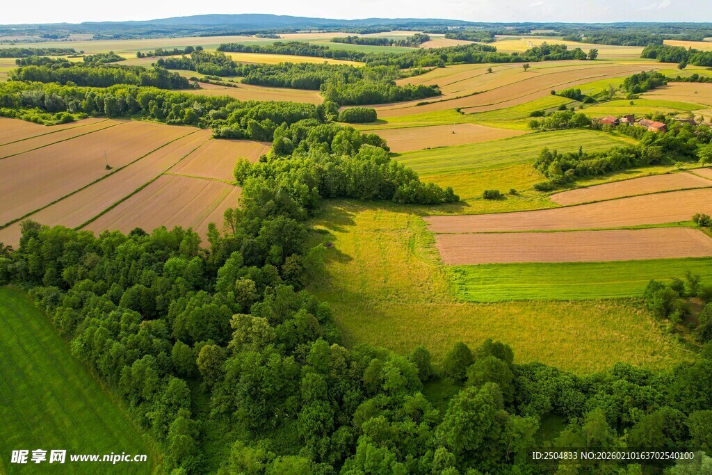 田园风光航拍美景