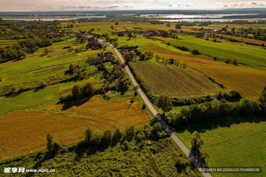 田园风光航拍美景