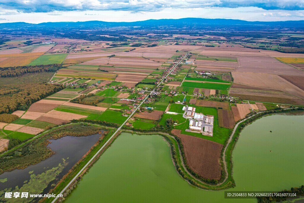 田园风光航拍美景