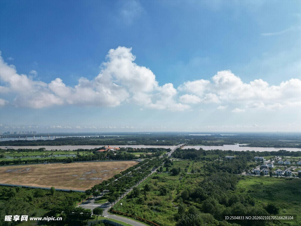 田园风光航拍美景