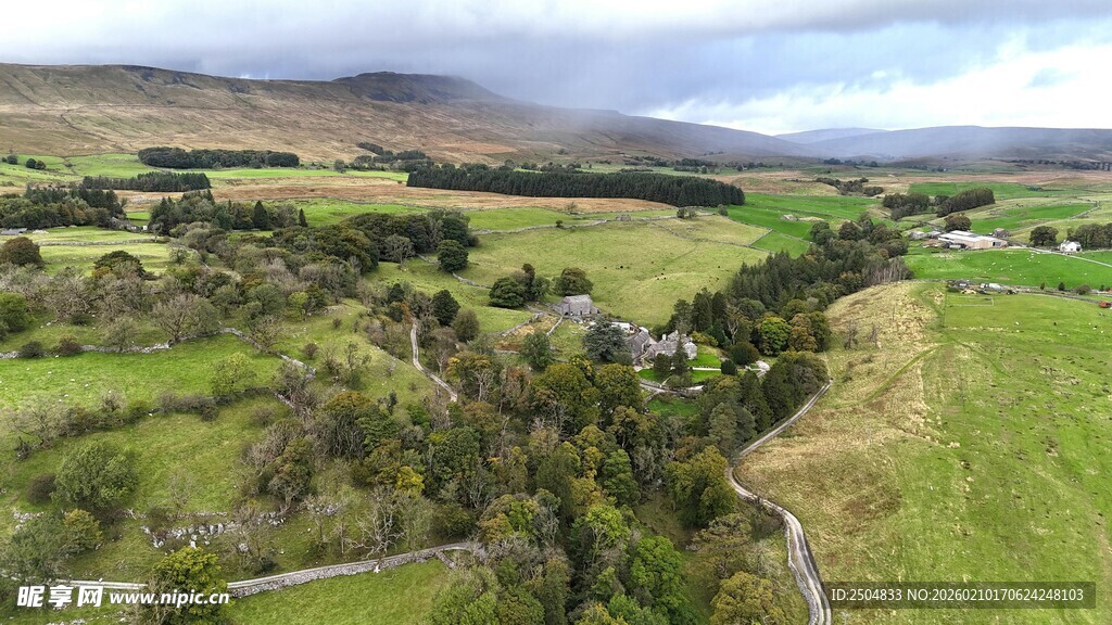 田园风光航拍美景