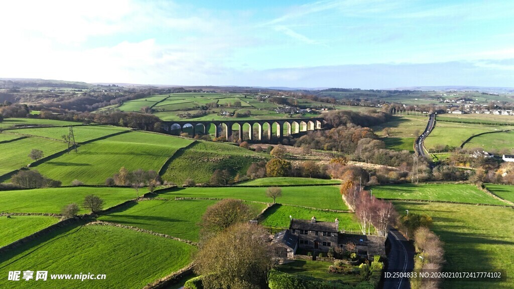 田园风光航拍美景