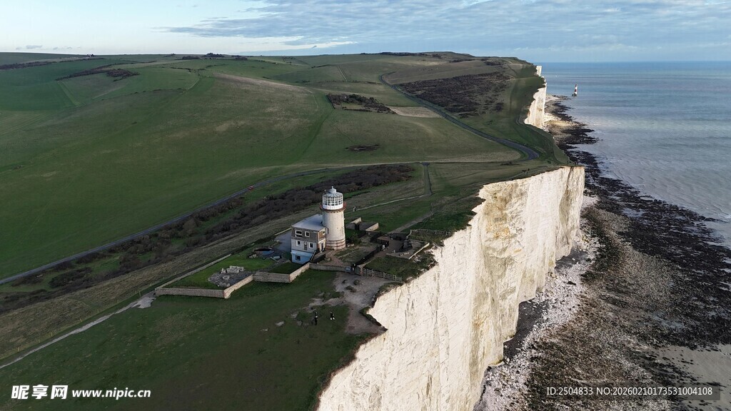 英国七姐妹白崖壮丽景观