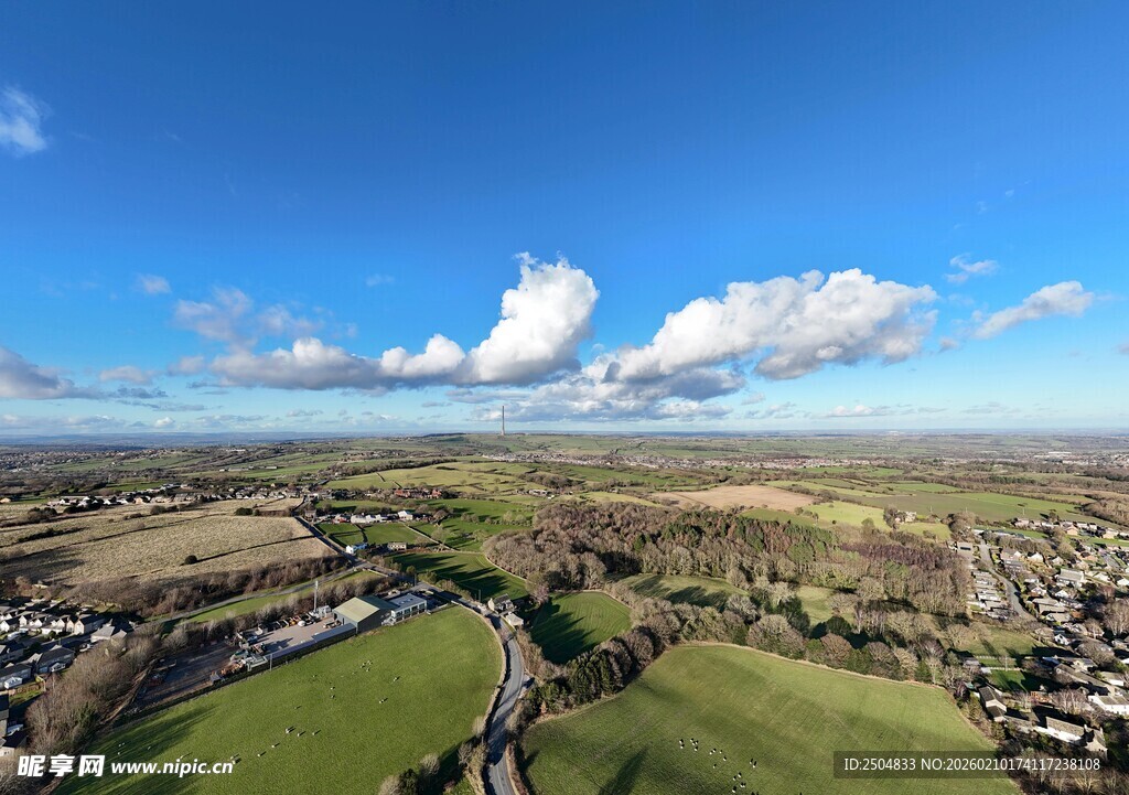田园风光俯瞰美景
