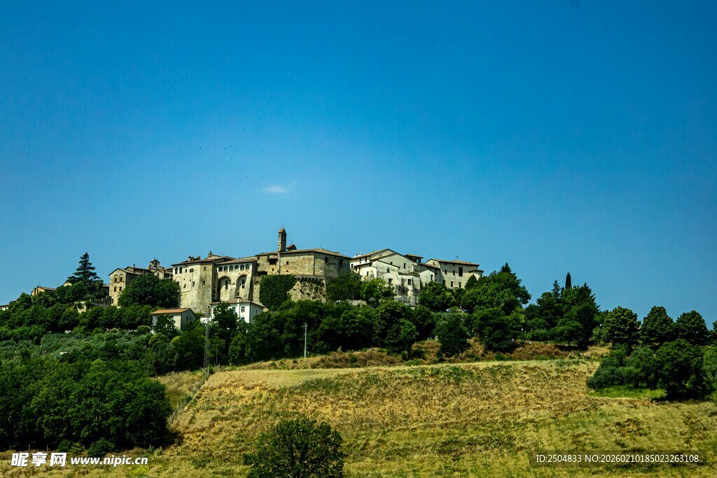 田园中的古老城堡