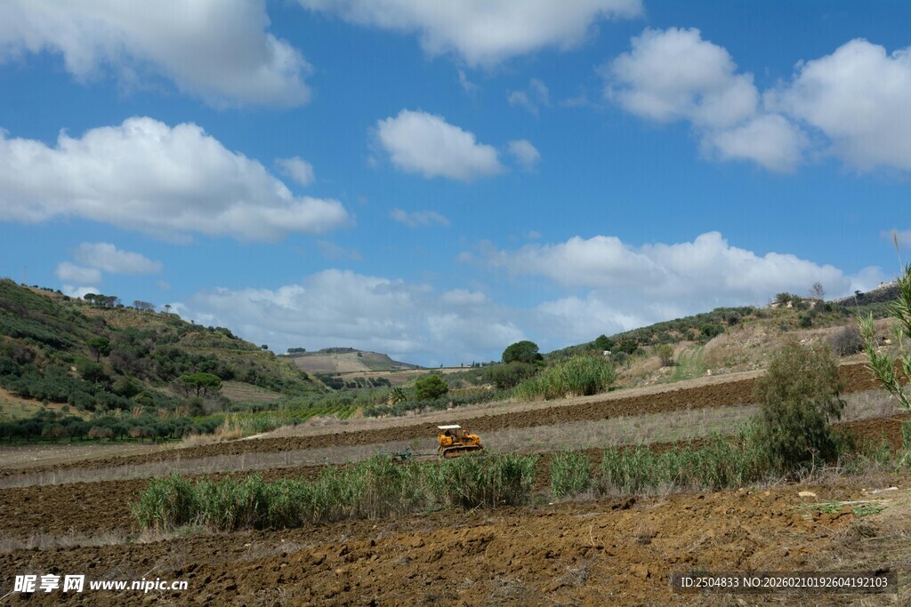 乡村开阔道路风景