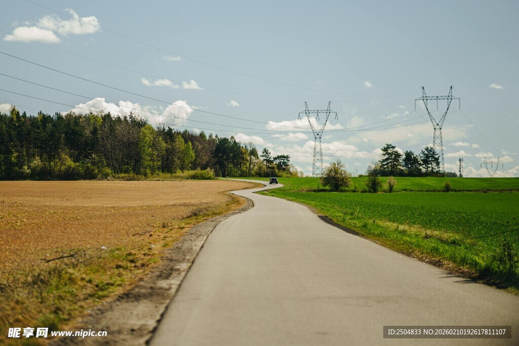 乡间小路 田园风光美景