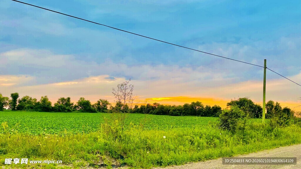 乡村田野间的美丽风光