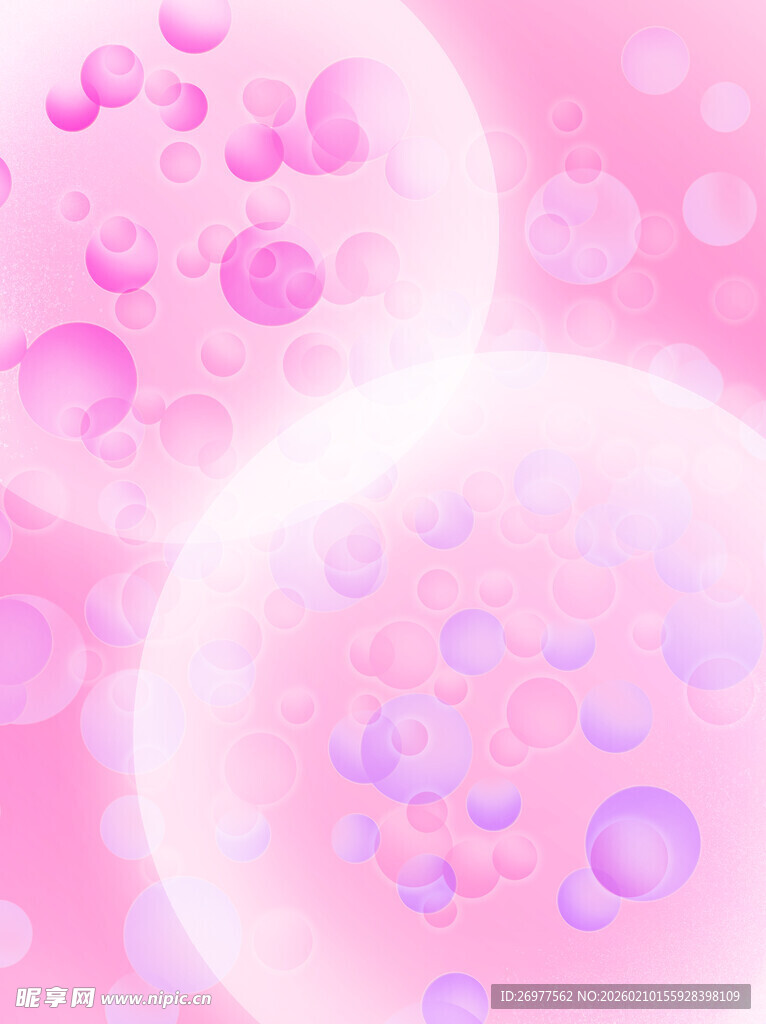 梦幻粉色气泡背景图