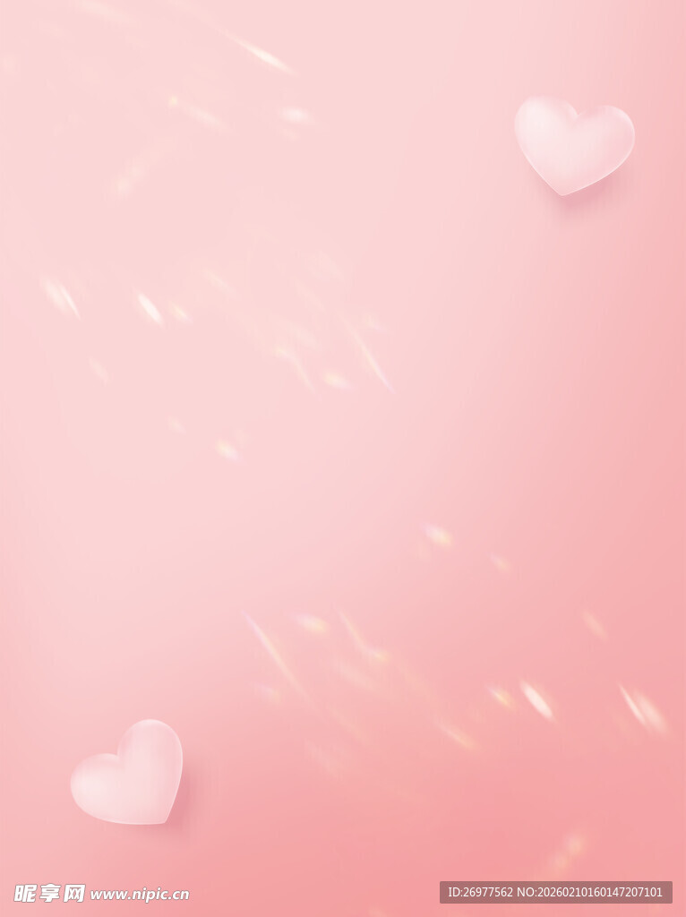 粉色爱心背景浪漫氛围