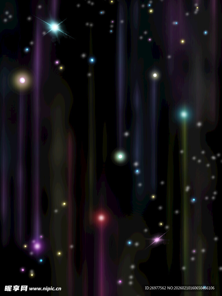 梦幻星空绚丽流星背景