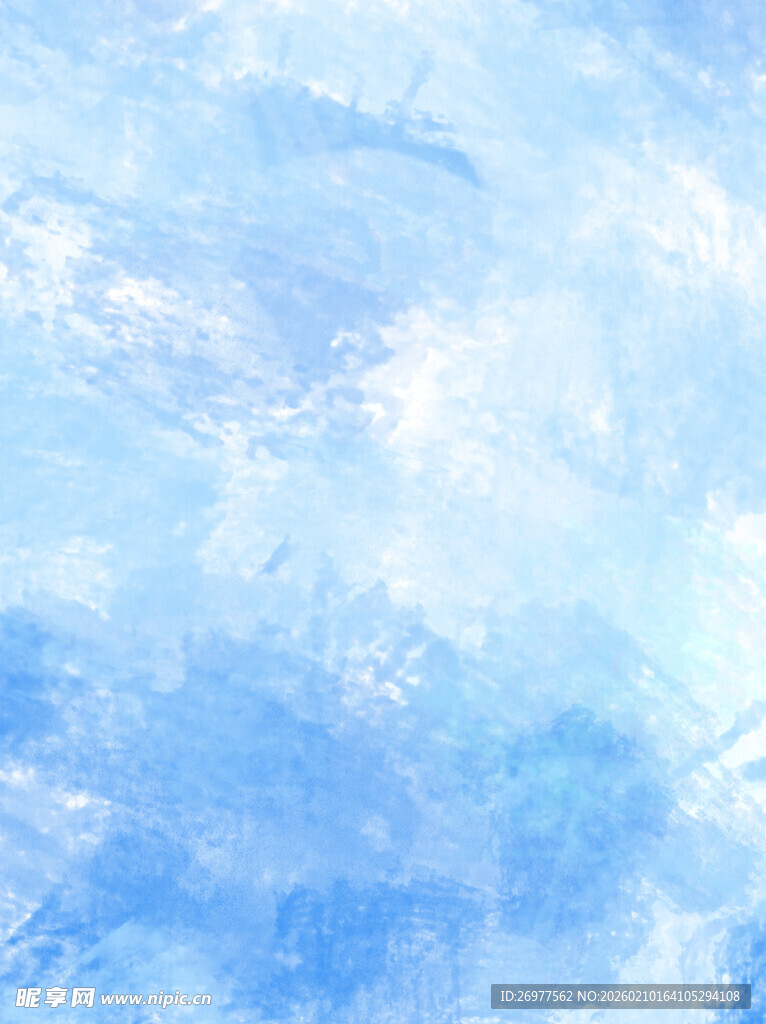 淡蓝色梦幻水彩背景图
