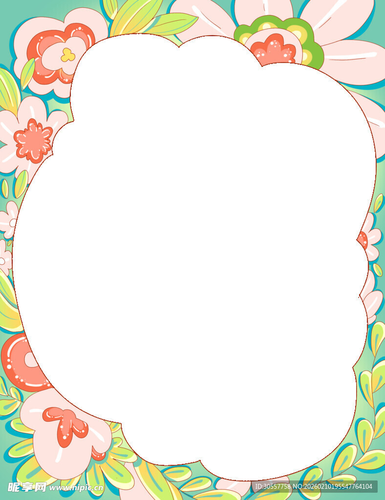 春天春季边框花卉装饰框