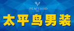太平鸟男装蓝色背景展示