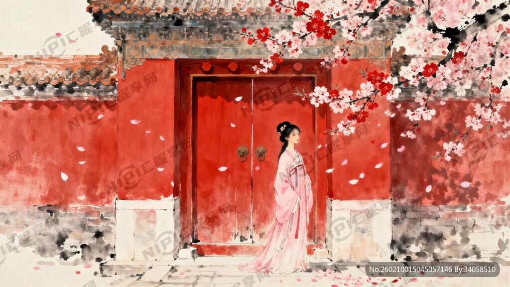 去年今日此门中 人面不知何处去