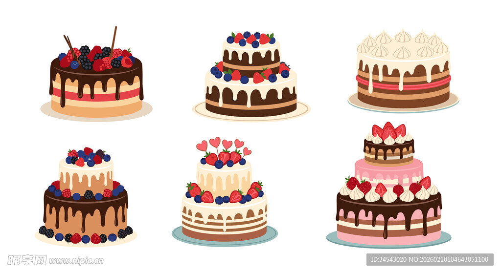 美味蛋糕插画