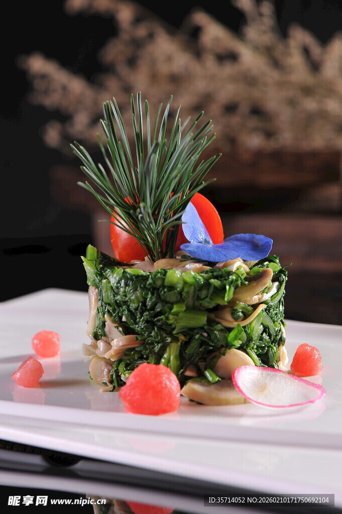 创意蔬菜摆盘美食