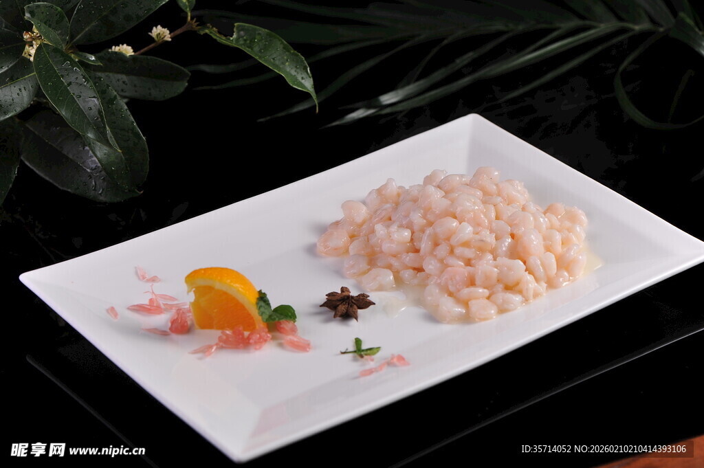 精致虾仁摆盘