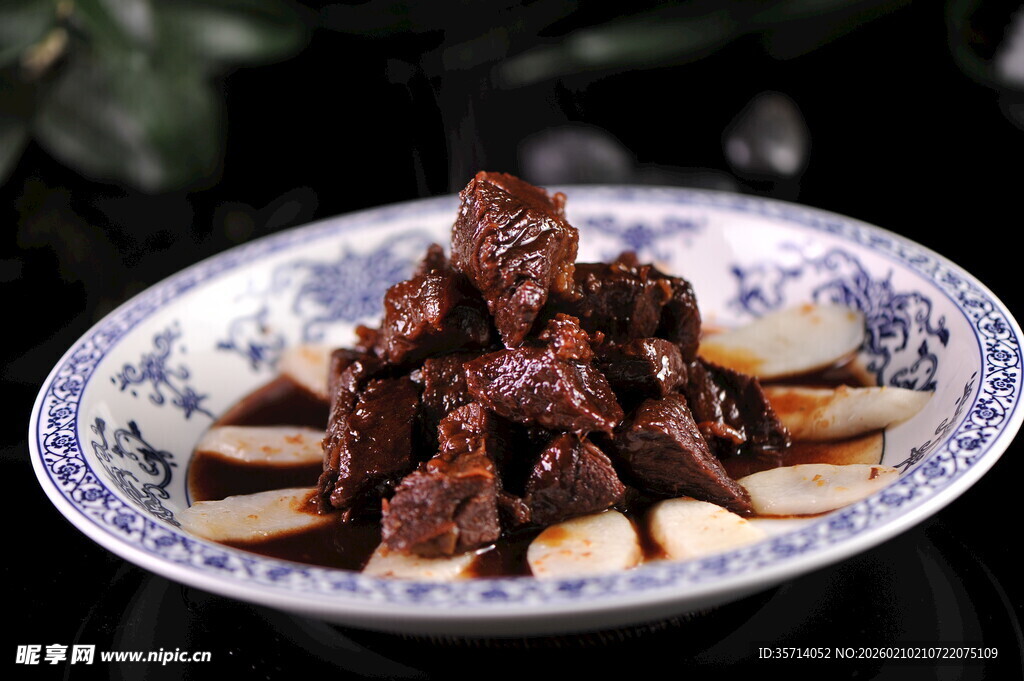 传统中式酱牛腩美食