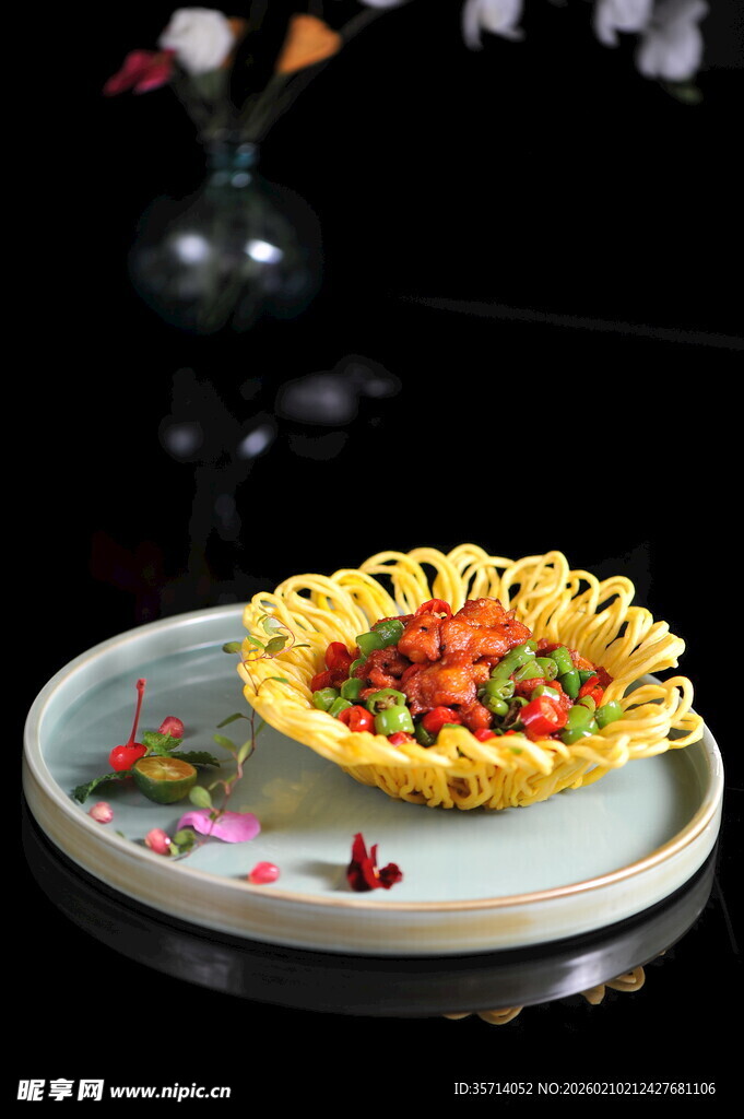 精致美味蔬菜圈摆盘