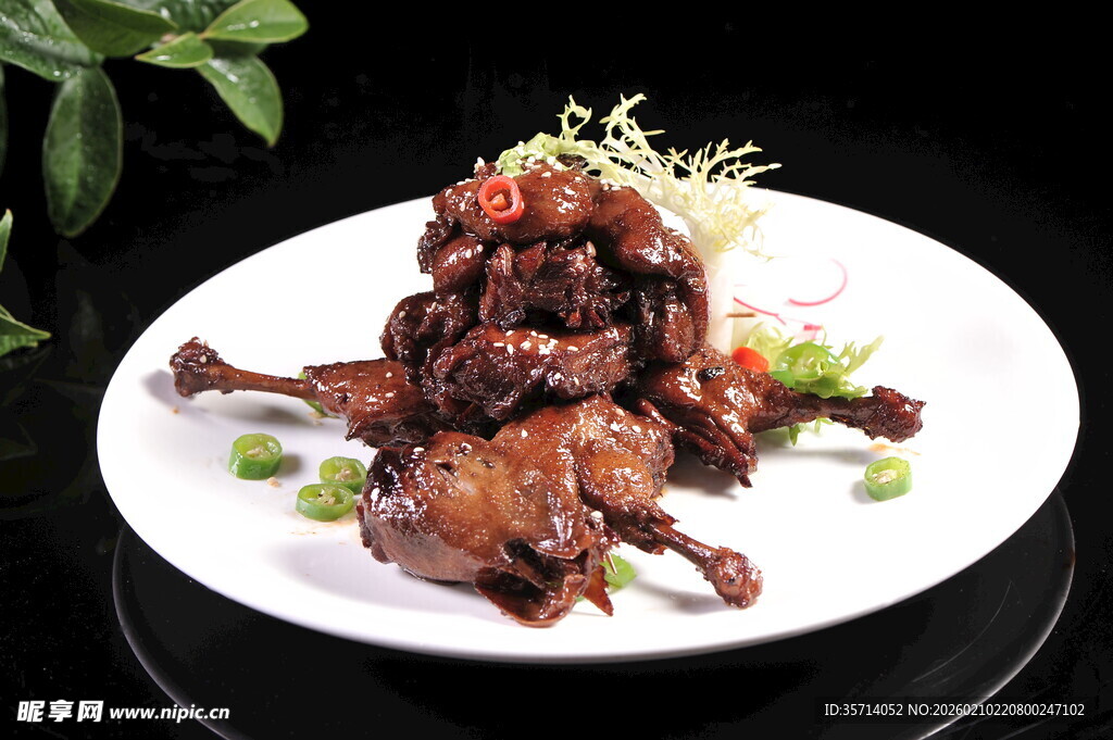 美味红烧鸭 摆盘中