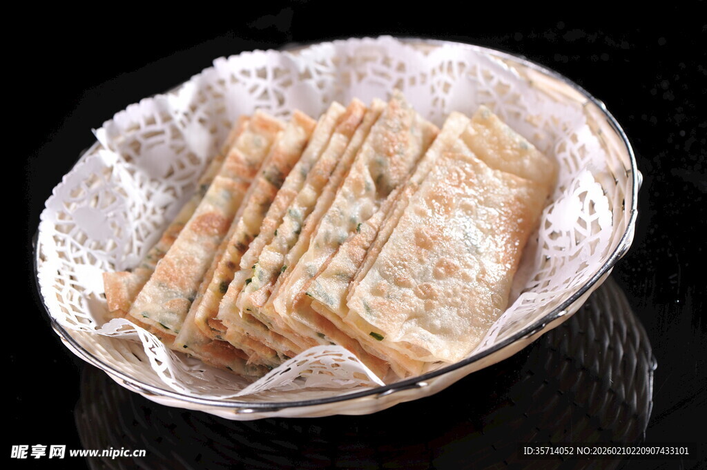 透明盘中的美味薄饼