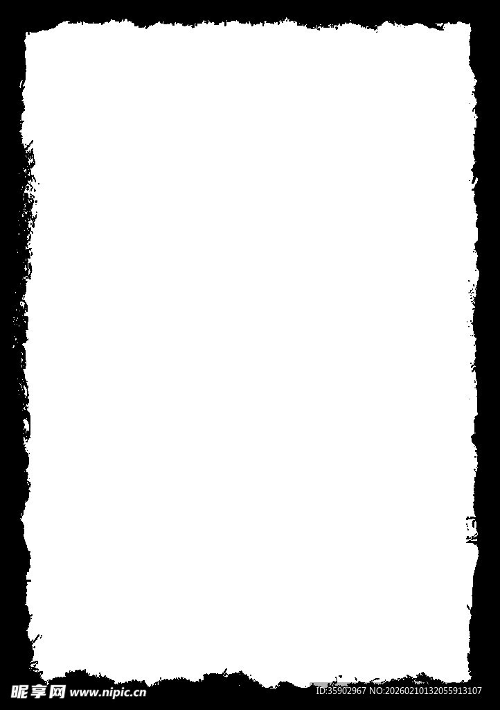 黑色边框白色背景图