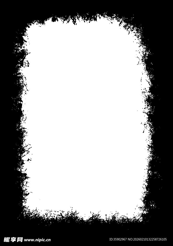 黑白毛边方形图片背景
