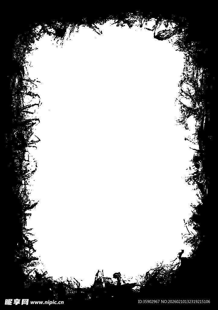 黑色不规则边框装饰图案