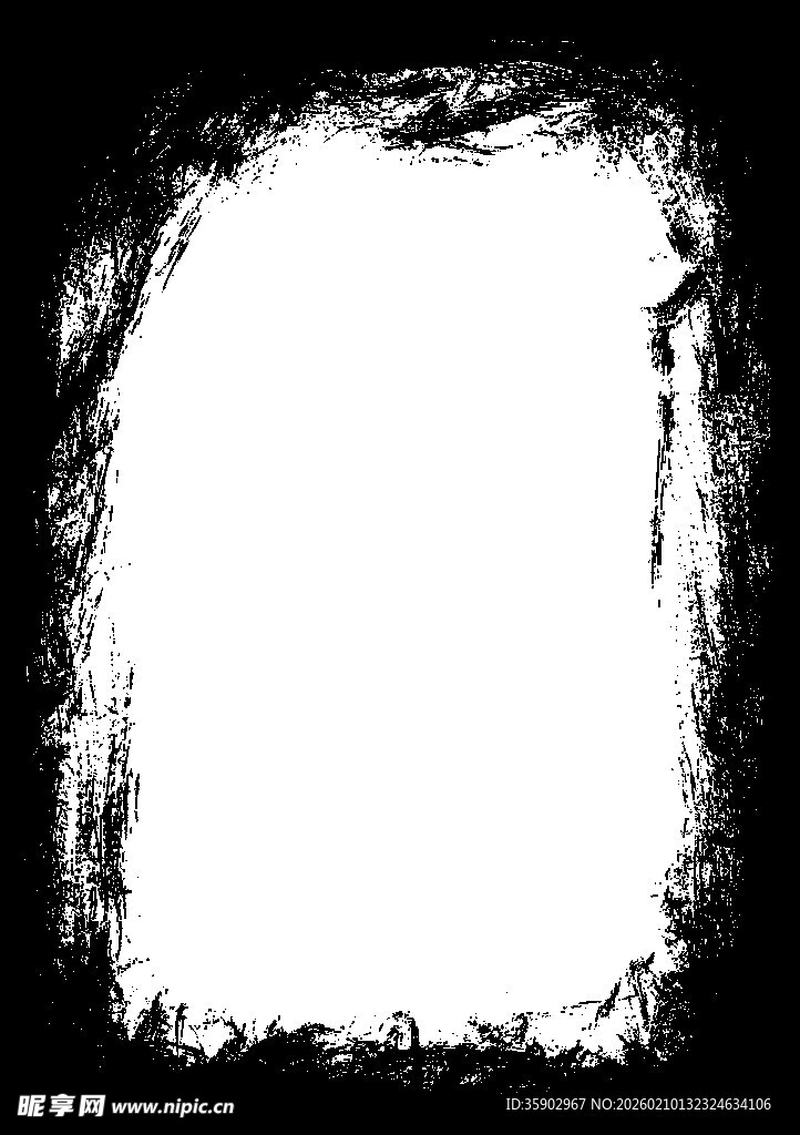 黑色笔触边框空白背景图