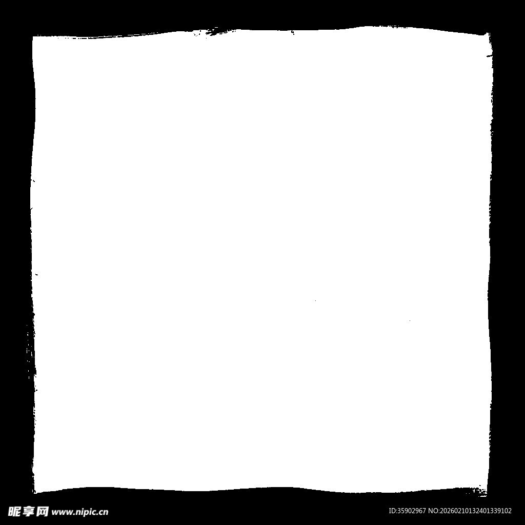 黑色边框白色背景图