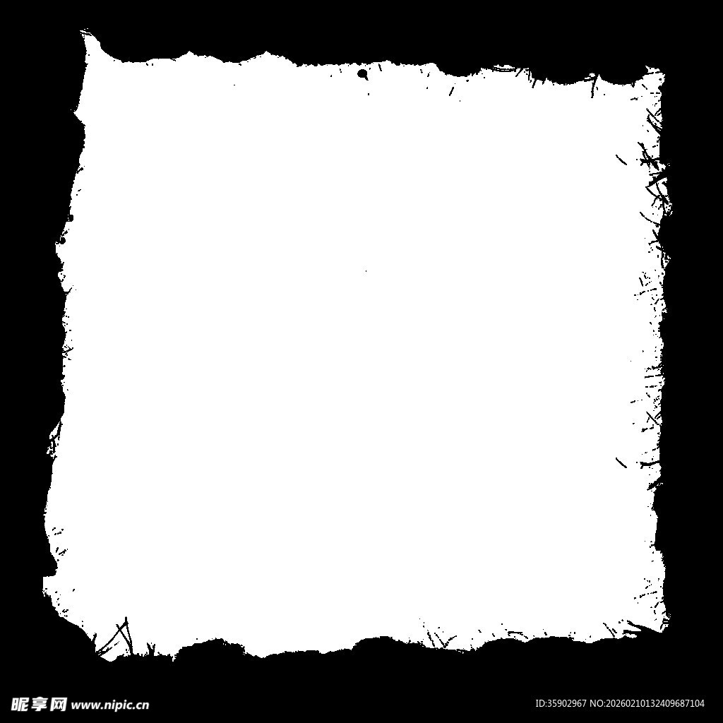 黑色边框白色背景图