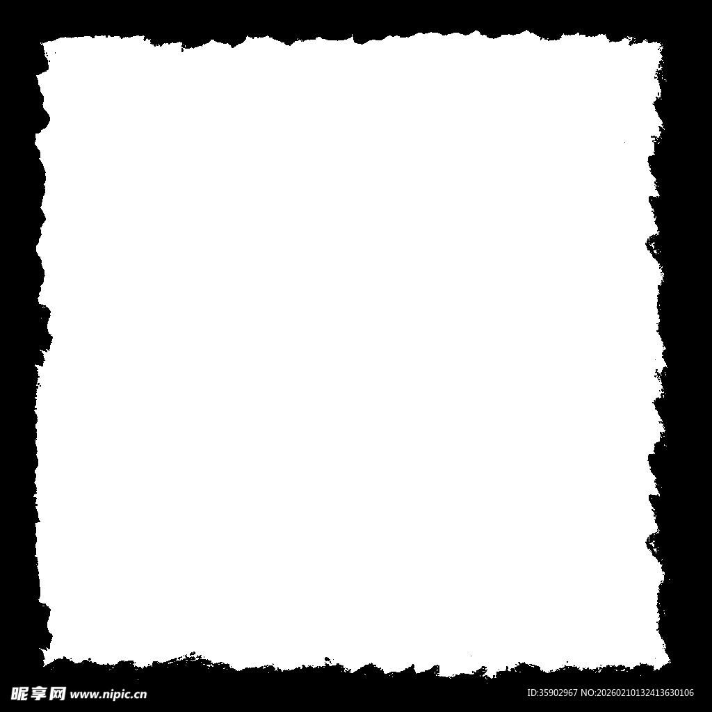 黑色边框白色背景图