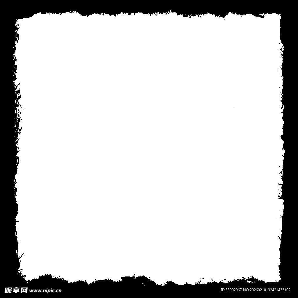 黑色边框白色背景图