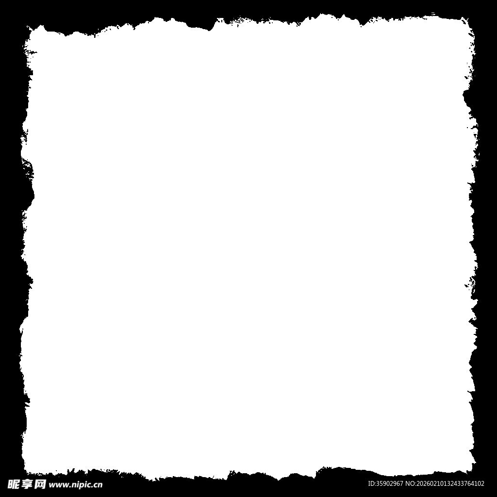 黑色边框白色背景图