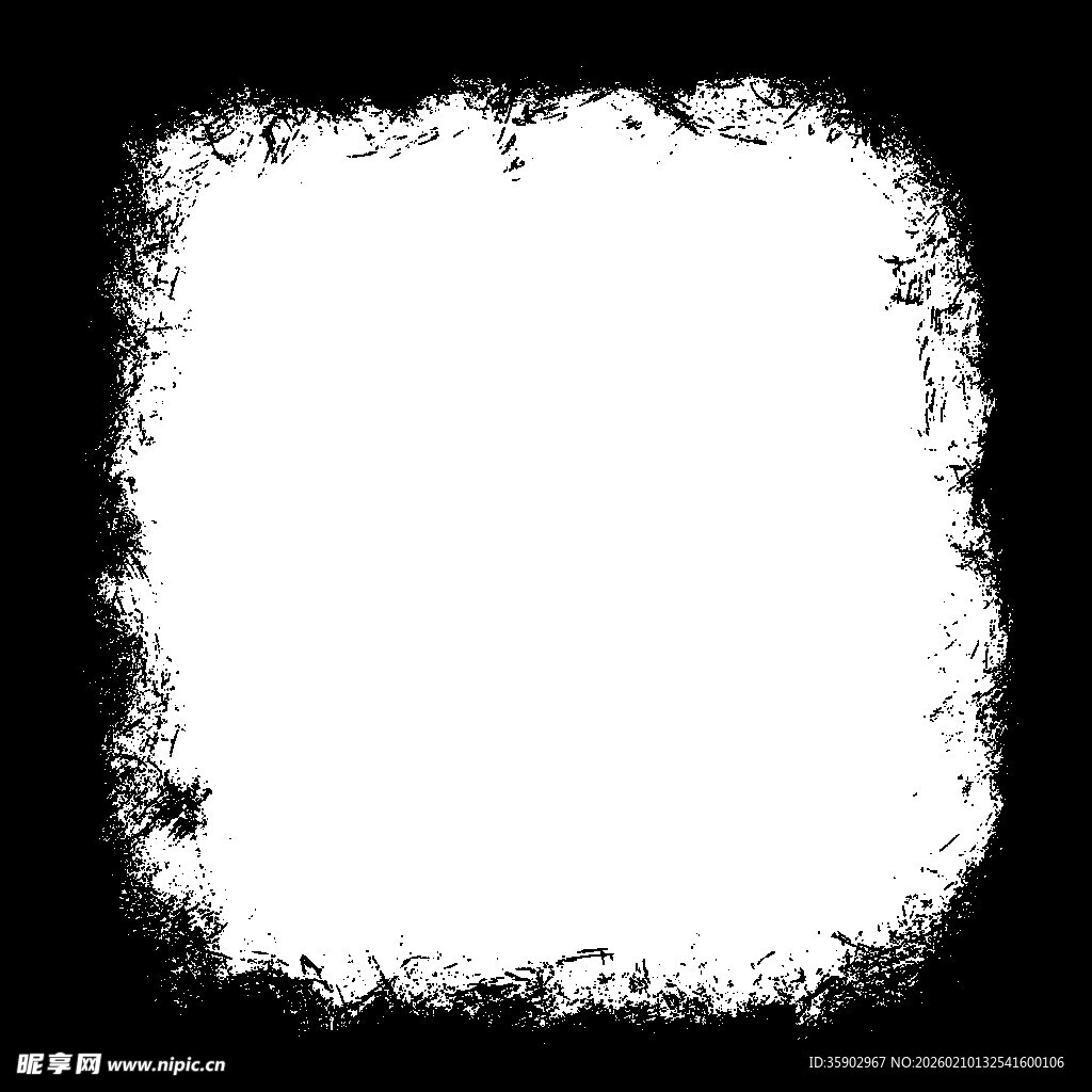 白色水墨边框纹理背景