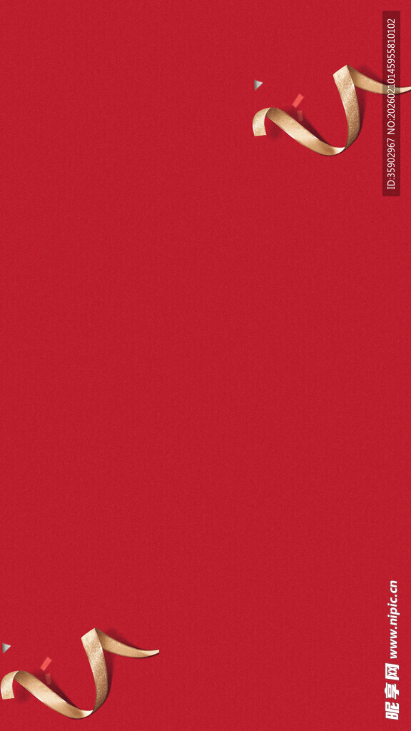 红色背景上的金色装饰